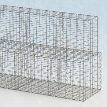 Gabionenwand1m/50cm tief, 2m hoch