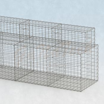 Gabionenwand1m/50cm tief, 1,5m hoch