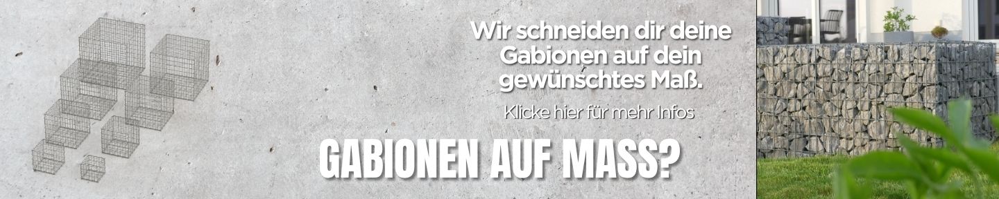 Gabionen auf Sondermaß in verschiedenen Größen angefertigt