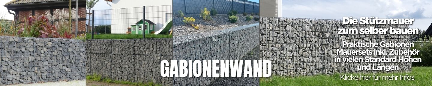 Gabionenwand als Stützmauer