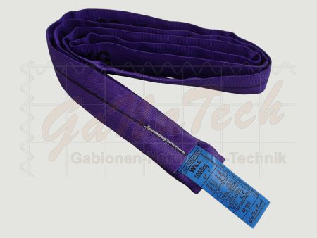 Rundschlinge WLL 1000daN (1to.), 200cm Länge, violett, Einfachmantel