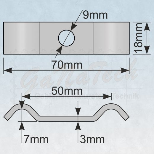 Universelle Halteklemme für 5cm Maschenweite verzinkt