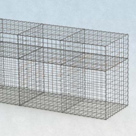 Gabionenwand 8m lang, 100cm tief, 150cm hoch