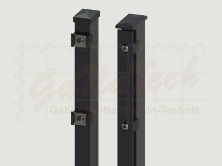 Doppelstabmatten Zaunset 10m lang, 2,03m hoch, RAL7016 anthrazit