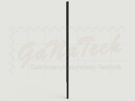 Zaunpfosten mit Abdeckleiste für 223cm Höhe, zum Einbetonieren, RAL7016 anthrazit
