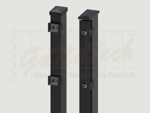 Doppelstabmatten Zaunset 27,5m lang, 1,23m hoch, RAL7016 anthrazit