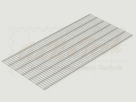 Doppelstabmatten Zaunset 15m lang, 1,23m hoch, feuerverzinkt
