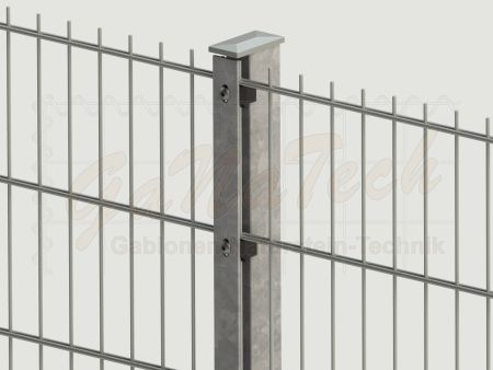 Doppelstabmatten Zaunset 17,5m lang, 2,43m hoch, feuerverzinkt