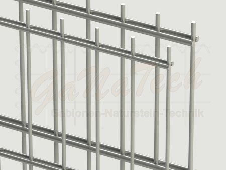Doppelstabmatten Zaunset 27,5m lang, 2,43m hoch, feuerverzinkt