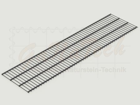 Doppelstabmatte 251 x 63cm, Maschenweite 5/20cm, Draht Ø 8/6/8mm RAL7016 anthrazit