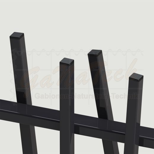 Designzaun Creazen Set 21,9m lang, 1,5m hoch, RAL7016 anthrazit