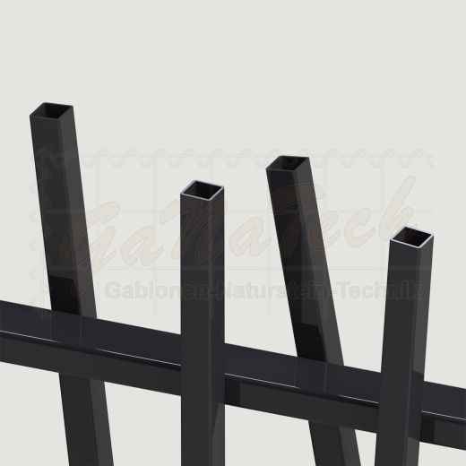 Designzaun Creazen Set 46,1m lang, 1,5m hoch, RAL7016 anthrazit