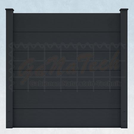 WPC Steckzaun easy Screen #one XL 180x180cm graphit/graphit