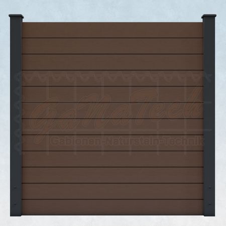 WPC Steckzaun easy Screen #one 180x180cm braun/graphit