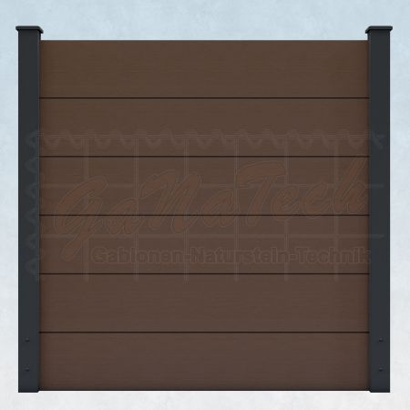 WPC Steckzaun easy Screen #one XL 180x180cm braun/graphit