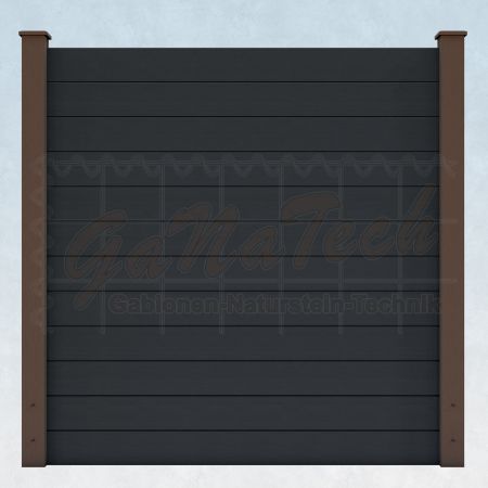 WPC Steckzaun easy Screen #one 180x180cm graphit/braun