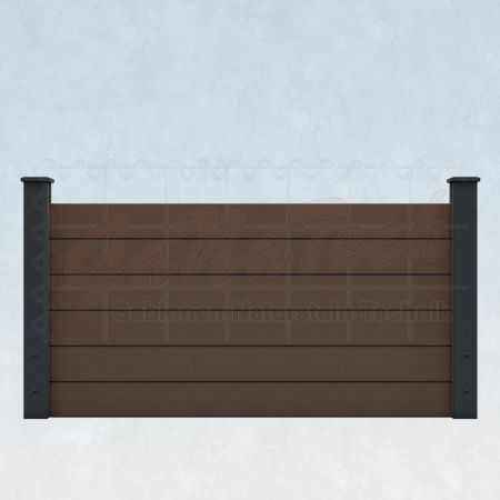 WPC Steckzaun easy Screen #one 180x90cm braun/graphit