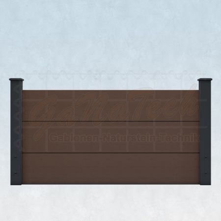 WPC Steckzaun easy Screen #one XL 180x90cm braun/graphit
