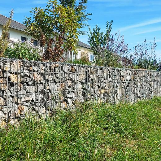 Gabionenwand 100x50cm zur Begradigung des Grundstücks