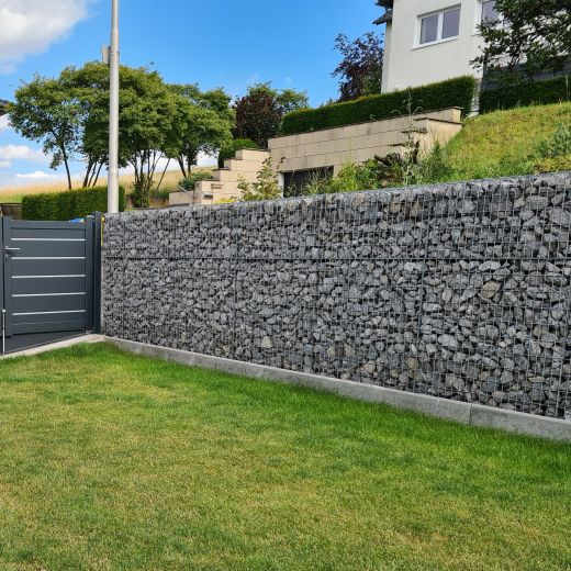 Gabionen 1,5m als Sichtschutzzaun