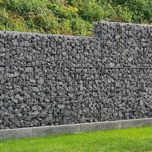 Gabionen 25x150cm als Sichschutz für den Garten