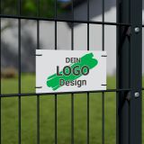 Werbeschild 215x115mm für Zäune und Gabionen