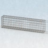 Gabionenzaun 200x25x50cm, Draht Ø 4,5mm, Erweiterung, ohne Trennwand