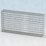 Gabionenzaun 200x25x100cm, Draht Ø 4,5mm, Erweiterung, ohne Trennwand