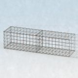 Gabione Erweiterungskorb 200cm lang, 50cm tief, 50cm hoch, mit Trennwand