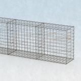 Gabionenwand 20m lang, 50cm tief, 100cm hoch