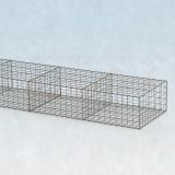 Gabionenwand 18,5m lang, 100cm tief, 50cm hoch