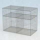 Gabionenwand 2m lang, 100cm tief, 150cm hoch