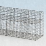 Gabionenwand 19,5m lang, 100cm tief, 150cm hoch