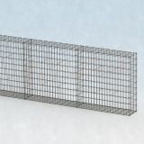 Gabionenzaun 9m lang, 25cm tief, 100cm hoch