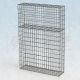 Gabionenzaun 1m lang, 25cm tief, 150cm hoch