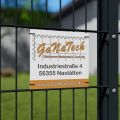 Werbeschild 215x190mm für Zäune und Gabionen