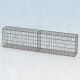 Gabionenzaun 200x25x50cm, Draht Ø 4,5mm, Einzelkorb, mit Trennwand
