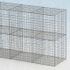Gabionenwand 5m lang, 100cm tief, 200cm hoch