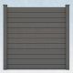 WPC Steckzaun easy Screen #one 180x180cm grau/grau