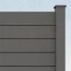 WPC Steckzaun easy Screen #one 180x180cm grau/grau
