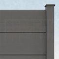 WPC Steckzaun easy Screen #one XL 180x180cm grau/grau