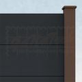 WPC Steckzaun easy Screen #one XL 180x180cm graphit/braun