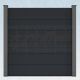 WPC Steckzaun easy Screen #one XL 180x180cm graphit/grau