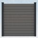 WPC Steckzaun easy Screen #one 180x180cm grau/graphit
