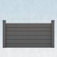 WPC Steckzaun easy Screen #one 180x90cm grau/grau