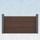 WPC Steckzaun easy Screen #one XL 180x90cm braun/grau