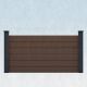 WPC Steckzaun easy Screen #one 180x90cm braun/graphit