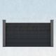 WPC Steckzaun easy Screen #one 180x90cm graphit/grau