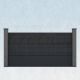 WPC Steckzaun easy Screen #one XL 180x90cm graphit/grau