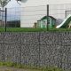 Gabionenmauer 1,5m mit Zaun für den Garten